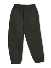 Trampoline Cotton Woven Full Length Solid Coloured Trousers With 2 Pockets - Dark Green