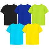 Trampoline Boys Pack of 5 Text T-Shirt - Multicolor