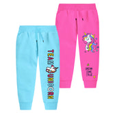 Trampoline Girls Printed Casual Track pant (Pack of 2)