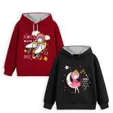 Trampoline Girls Full Sleeve Printed Hooded Sweatshirt (Pack of 2)