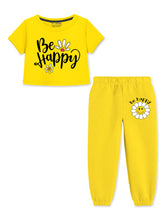 Trampoline Girls Printed Crop Top and Track pant Set Pack of 1