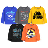 Trampoline Boys Full Sleeves Regular Fit T-Shirt (Pack of 5)