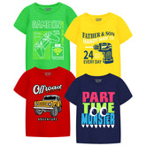 Trampoline Boys Half Sleeves Regular Fit T-Shirt (Pack of 4)