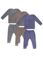 Trampoline Boys & Girls Striped Top-Pyjama Thermal Set (Pack of 3)