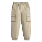 Trampoline Boys Woven Cargo Trousers Regular Fit with 4 Pockets (Beige)