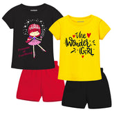 Trampoline Girls Printed Casual Clothing Set (Pack of 2)