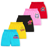 Trampoline Girls Casual Printed Shorts (Pack of 5)