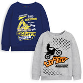 Trampoline Boys Full Sleeve Printed Sweatshirt (Pack of 2)