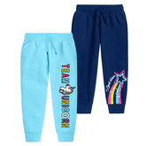 Trampoline Girls Printed Casual Track pant (Pack of 2)