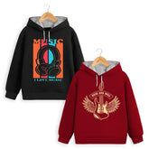 Trampoline Boys Full Sleeve Printed Hooded Sweatshirt (Pack of 2)