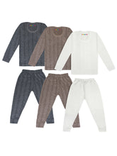 Trampoline Boys & Girls Striped Top-Pyjama Thermal Set (Pack of 3)