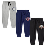 Trampoline Boys Pack of 3 Text Track Pant - Grey Blue & Black