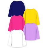 Girls Princess & Butterfly Printed Full Sleeve T-Shirts – Pack of 5 | Trampoline Kids