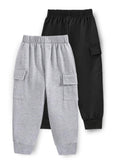 Trampoline Kids Boys Cargo Joggers Pack of 2 - Black & Grey