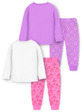 Trampoline Kids Girls Unicorn & Flower T-Shirt & Pajama Set Pack of 2 - Multicolor