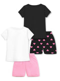 Trampoline Girls Pack of 2 Daddy & Heart Clothing Set - White & Black