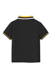 Trampoline Boys Pack of 2 Solid Polo T-Shirt - Black& Yellow