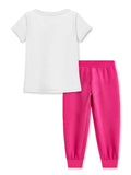 Trampoline Girls Printed T-Shirt and Track pant Set Pack of 1
