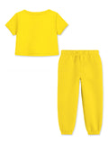 Trampoline Girls Printed Crop Top and Track pant Set Pack of 1