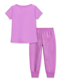 Trampoline Girls Printed T-Shirt and Track pant Set Pack of 1