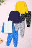 Trampoline Kids Boys Under Water & Truck T-Shirt & Pajama Set Pack of 3 - Multi Colour