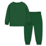 Trampoline Kids Cotton Terry Loop Patch-Work Printed T-shirt and Pyjama Set