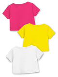 Trampoline Girls Graphic Printed Pack of 3 Crop Top