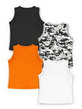 Trampoline Boys Sleeveless All Over Printed Printed T-Shirt Pack of 4