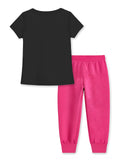 Trampoline Girls Printed T-Shirt and Track pant Set Pack of 1