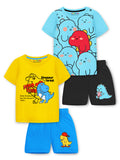 Trampoline Boys Printed T-shirt & Short Set Pack of 2
