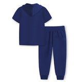 Trampoline Boys Printed Hooded T-shirt & Track Pant Set Pack of 1