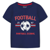Trampoline Boys Pack of 3 Football & Motorcycle T-Shirt - Blue Red & Green