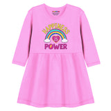 Trampoline Girls Midi Dress Combo | 3/4 Sleeve Cotton Dresses for Kids with Bright Prints | Everyday Comfort Meets Playful Style | Pack of 2