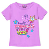 Trampoline Girls Pack of 3 Lovely Princess T-Shirt - Blue Pink & Purple