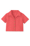 Trampoline Kids Girls Crop Top & Trouser Co-ord Set - Coral Pink