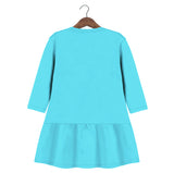 Trampoline Girls 3/4 Sleeve Midi Dress | Stylish Cotton Outfit with Cute Prints | Comfy, Breathable Everyday Wear for Kids | Pack of 1