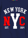 Trampoline Boys New York NYC Text Sweatshirt - Blue