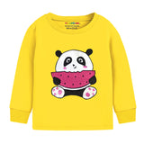 Trampoline Kids Cotton Terry Loop Patch-Work Printed T-shirt and Pyjama Set