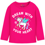 Girls Heart Printed Full Sleeve T-Shirts – Pack of 3 | Trampoline Kids