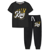 Trampoline Boys Printed T-shirt & Track Pant Set Pack of 1