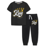 Trampoline Boys Printed T-shirt & Track Pant Set Pack of 1