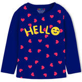 Trampoline Kids Girls Hello & Unicorn T-Shirt & Pajama Set Pack of 2 - Pink & Blue