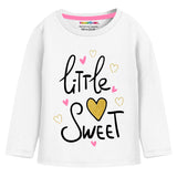 Trampoline Kids Girls Little Sweet Text & Moon T-Shirt & Pajama Set Pack of 2 - Multicolor