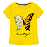 Trampoline Girls Pack of 5 Unicorn & Butterfly T-Shirt - Multi Colour
