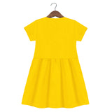 Trampoline Girls Midi Dress Combo | Half Sleeve Cotton Dresses with Fun Prints | Soft & Stylish Everyday Outfits for Kids | Pack of 2