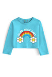 Trampoline Kids Girls Butterfly & Heart Crop Tops Pack of 3 - Multi Colour