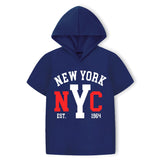 Trampoline Boys Printed Hooded T-shirt & Track Pant Set Pack of 1