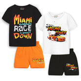 Trampoline Boys Printed Casual Clothing Set (Pack of 2)