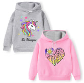Trampoline Girls Full Sleeve Printed Hooded Sweatshirt (Pack of 2)