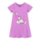 Trampoline Girls Midi Dress Combo | Half Sleeve Cotton Blend Dresses with Fun Prints | Soft & Stylish Everyday Outfits for Kids | Pack of 2